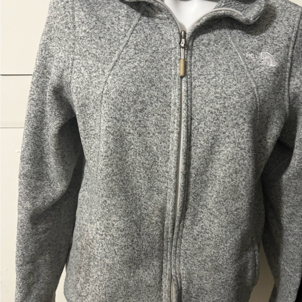 The North Face Heathered Gray Zip-Up Jacket